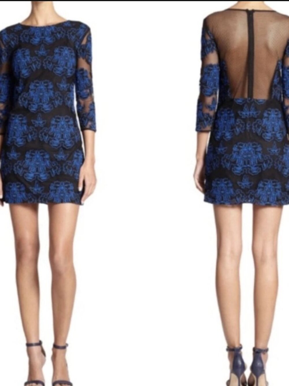 NWT Sachin + Babi Sentieri Embroidered Mesh Mini Dress • Whimsygoth • Size 4